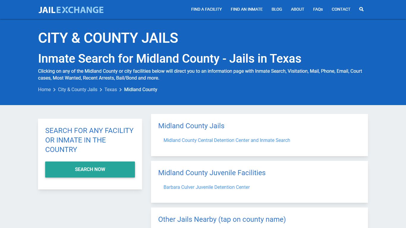 Inmate Search for Midland County | Jails in Texas - Jail Exchange